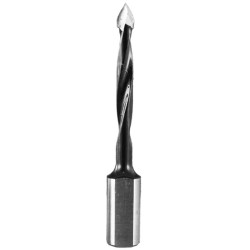 Thru Point Dowel Drill Bit 4mm Diameter 27mm Cutting Edge 57mm Long 2 Flute 10mm Shank RH Proline Series