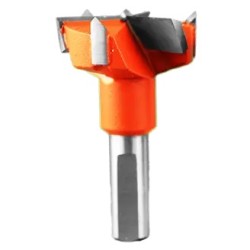 Carbide Tipped Hinge Boring Bit 25mm Diameter 3+3 Flute 57mm Long 10mm Shank LH Industrial Series