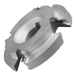 PCD Radius Edgebander Cutter with Tapered Bore 73mm Diameter 4 Wing 1.0mm Radius 20mm Bore LH