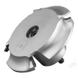 PCD Radius Edgebander Cutter 74mm Diameter 4 Wing 3mm Radius HSK32 Bore LH