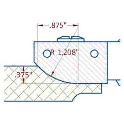Raised Panel Cutter 150mm Diameter 3 Wing 1-3/8" Depth of Cut 1-1/4" Bore Counter Clockwise with Profile A