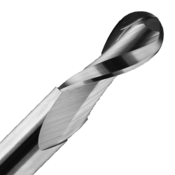 1/2" Diameter x 1-1/2" Long x 5" Overall Length x 1/2" Shank x 2 Flute Solid Carbide Router Upcut Ballnose Bit
