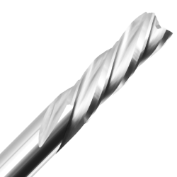 1/4" Diameter x 3/4" Long x 2-1/2" Overall Length x 1/4" Shank x 4 Flute Downcut Spiral Hard Plastics Bit
