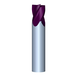 5/16" Diameter 4 Flute 3/8" Cut 2" Length 5/16" Round Shank Single End .020 Corner Radius UHP TiALN