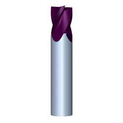 1/4" Diameter 4 Flute 3/8" Cut 2" Length 1/4" Round Shank Single End Square HP TiALN