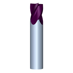 1/4" Diameter 4 Flute 3/8" Cut 2" Length 1/4" Round Shank Single End .015 Radius HP TiALN