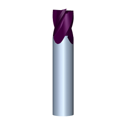 5/16" Diameter 4 Flute 3/8" Cut 2" Length 5/16" Round Shank Single End Square HP TiALN