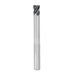 3/16" Diameter 4 Flute 3/8" Cut 4" Length 3/16" Round Shank Single End .015 Radius HP TiALN