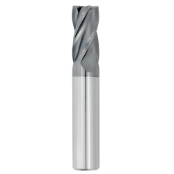 1/32" Diameter 4 Flute 3/32" Cut 1-1/2" Length 1/8" Round Shank Single End Square TiALN