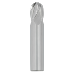 1/16" Diameter 4 Flute 1/8" Cut 1-1/2" Length 1/8" Round Shank Single End Ball Nose Uncoated