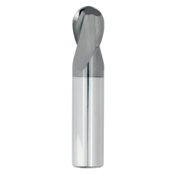 1/16" Diameter 2 Flute 1/8" Cut 1-1/2" Length 1/8" Round Shank Single End Ball Nose TiALN