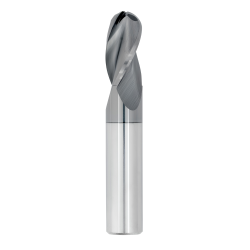 1/16" Diameter 3 Flute 3/16" Cut 1-1/2" Length 1/8" Round Shank Single End Ball Nose TiALN