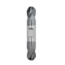 1/32" Diameter 4 Flute 1/16" Cut 1-1/2" Length 1/8" Round Shank Double End Ball Nose TiALN
