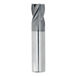 1/4" Diameter 4 Flute 3/8" Cut 2" Length 1/4" Round Shank Single End Square Chipbreaker ALL4