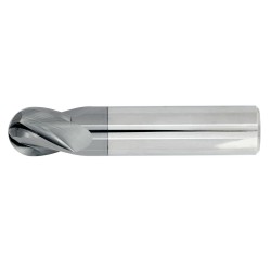 1" Diameter 4 Flute 1" Cut 3" Length 1" Round Shank Single End Ball Nose TiALN