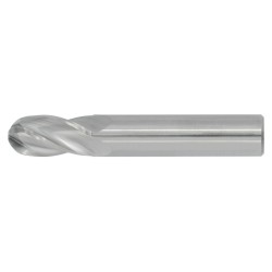 1" Diameter 4 Flute 1-1/2" Cut 4" Length 1" Round Shank Single End Ball Nose Uncoated