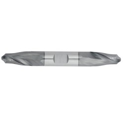 1/2" Diameter 2 Flute 1" Cut 4" Length 1/2" Weldon Shank Double End Ball Nose TiALN
