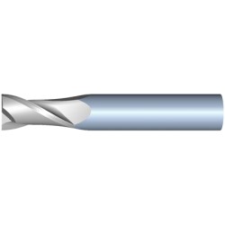 1.5mm Diameter 2 Flute 5mm Cut 38mm Length 2mm Round Shank Single End Square Uncoated