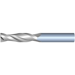 10mm Diameter 2 Flute 38mm Cut 100mm Length 10mm Round Shank Single End Square Uncoated