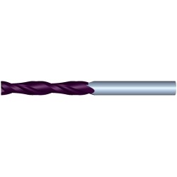 10mm Diameter 2 Flute 75mm Cut 150mm Length 10mm Round Shank Single End Square TiALN