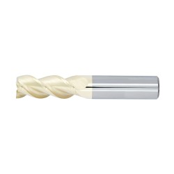 1/2" Diameter 3 Flute 1-1/4" Cut 3" Length 1/2" Round Shank 36DEG Helix Single End Square ZrN