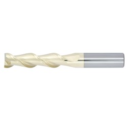 1" Diameter 2 Flute 2-1/4" Cut 5" Length 1" Round Shank 45DEG Helix Single End Square ZrN