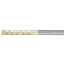 5/8" Diameter 3 Flute 3" Cut 6" Length 5/8" Round Shank 45DEG Helix Single End Square ZrN