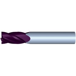 1" Diameter 4 Flute 1-1/2" Cut 4" Length 1" Round Shank Single End .030 Corner Radius TiALN