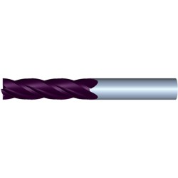 1" Diameter 4 Flute 2-1/4" Cut 5" Length 1" Round Shank Single End .030 Corner Radius TiALN