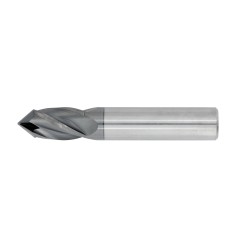 1/2" Diameter 4 Flute 1" Cut 3" Length 1/2" Round Shank Single End 90DEG TiALN Carbide Drill/Mill