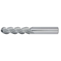 5/8" Diameter 3 Flute 2-1/4" Cut 5" Length 5/8" Round Shank 45DEG Helix Single End Ball Nose Uncoated