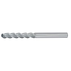 5/8" Diameter 3 Flute 3" Cut 6" Length 5/8" Round Shank 45DEG Helix Single End Ball Nose Uncoated