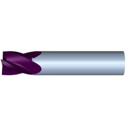 1/4" Diameter 4 Flute 3/8" Cut 2" Length 1/4" Round Shank Single End .015 Radius TiALN