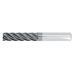 1" Diameter 5 Flute 2-5/8" Cut 5" Length 1" Round Shank .030 Corner Radius HEM Chip Breaker