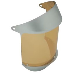 Replacement Clear Gold Heat Reflective Face Shield - Lower Crown Hard Cap/Ratchet Headgear Configuration