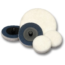 Shur-brite 3″ Type R Felt Buffing Quick Change Disc Non-Abrasive