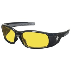 Safety Glasses - Black Frame-Amber Lens - SR1 Style