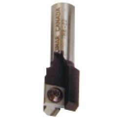 7R8-19 Replaceable 2 Flute Flush Bit 3/4" Diameter 3/4" Length 1/2" Shank L12 Knife