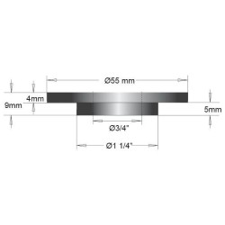 T-Bushing 1-1/4" OD X 3/4" ID X 5.0mm Dimar TB11434