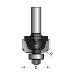 N4-A14 Flat Ogee Bit Type A 2 Flute 3/16" Radius 1/4" Shank A14 Blade