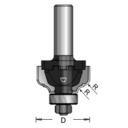 N4-A19 Ogee Fillet Bit Type A 2 Flute 5/32" Radius 1/4" Shank A19 Blade