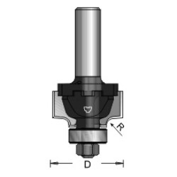 N4-A04 Rounding Over Bit Type A 2 Flute 3/16" Radius 1/4" Shank A04 Blade