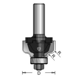 N8-A16 Panelling Bit Type A 2 Flute 5/32" & 3/16" Radius 1/2" Shank A16 Blade