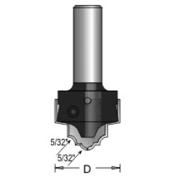 N8-B55 Ogee Plunge Bit Type B 2 Flute 5/32" Radius 1/2" Shank