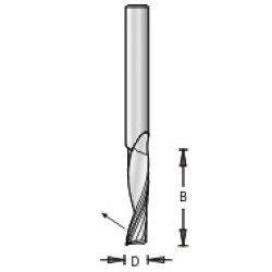SCNF463P O Flute Spiral Aluminum Upcut Bit 5/8" Cutting Height 1/4" Diameter 1/4" Shank