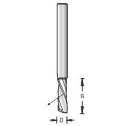 SCNF43DC O Flute Spiral Aluminum Downcut 5/16" Cutting Height 1/8" Diameter 1/8' Shank