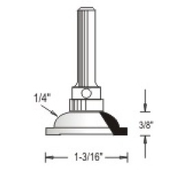 WP150430 Woodpecker Cope & Stick 3 Flute 23/64" Cutting Height 15/64" Radius 1/4" Shank