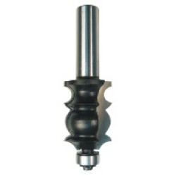 WP156825 Woodpecker Fancy Moulding Bit 2 Flute 1-4/8" Cutting Height 1/2" Shank