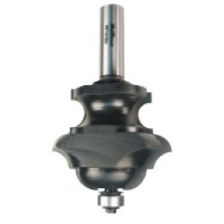 WP167854 Woodpecker Moulding Bit 2 Flute 3/8" & 11/32" Radius 1-7/8" Cutting Height 1/2" Shank
