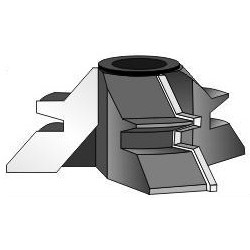 WPC149A Miter Lock Cutter Head 3 Wing 1-1/4" Cutting Height 3/4" Bore